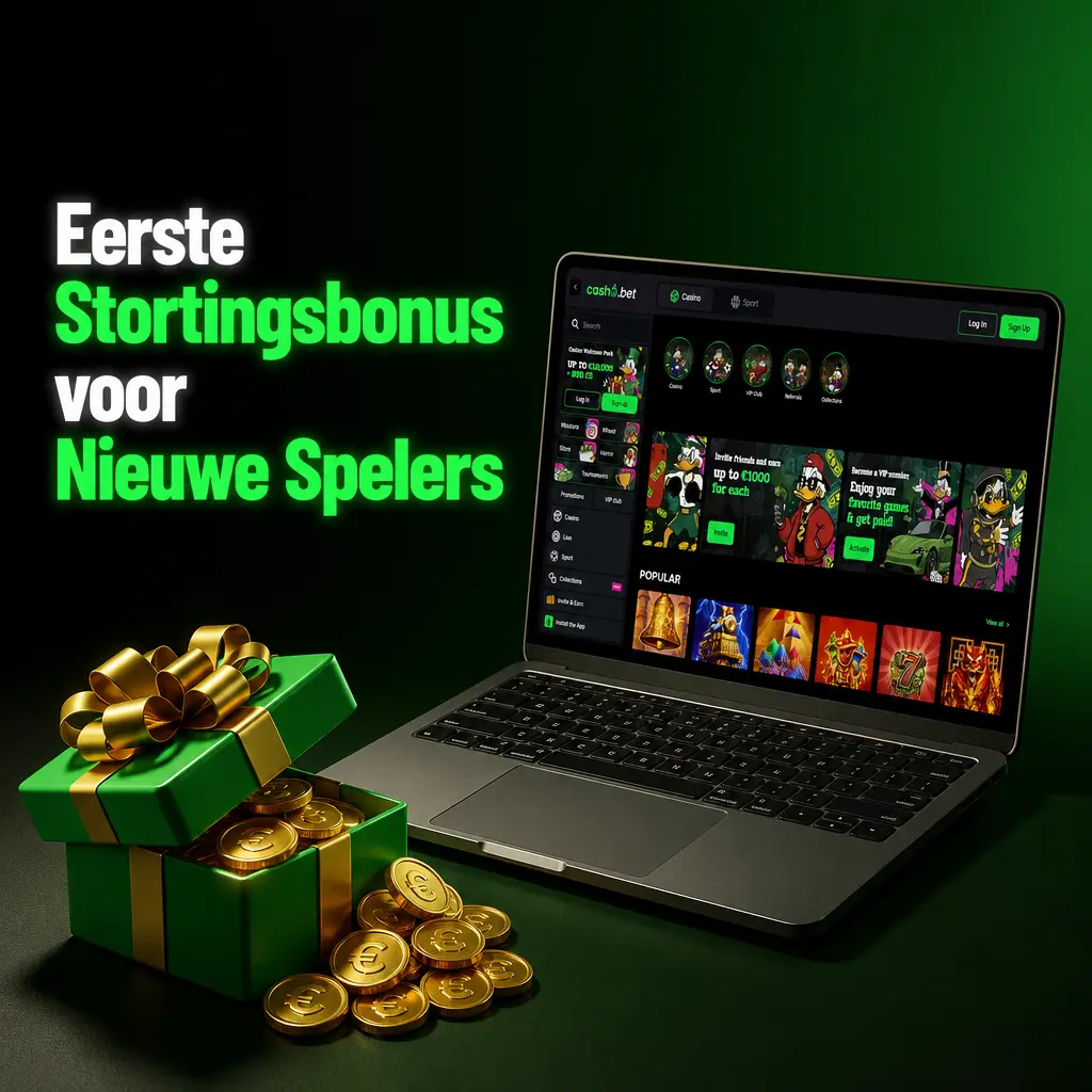 CashoBet welkomstbonus: 100% tot 500 EUR plus 100 free spins bij eerste storting vanaf 20 EUR voor nieuwe spelers.
