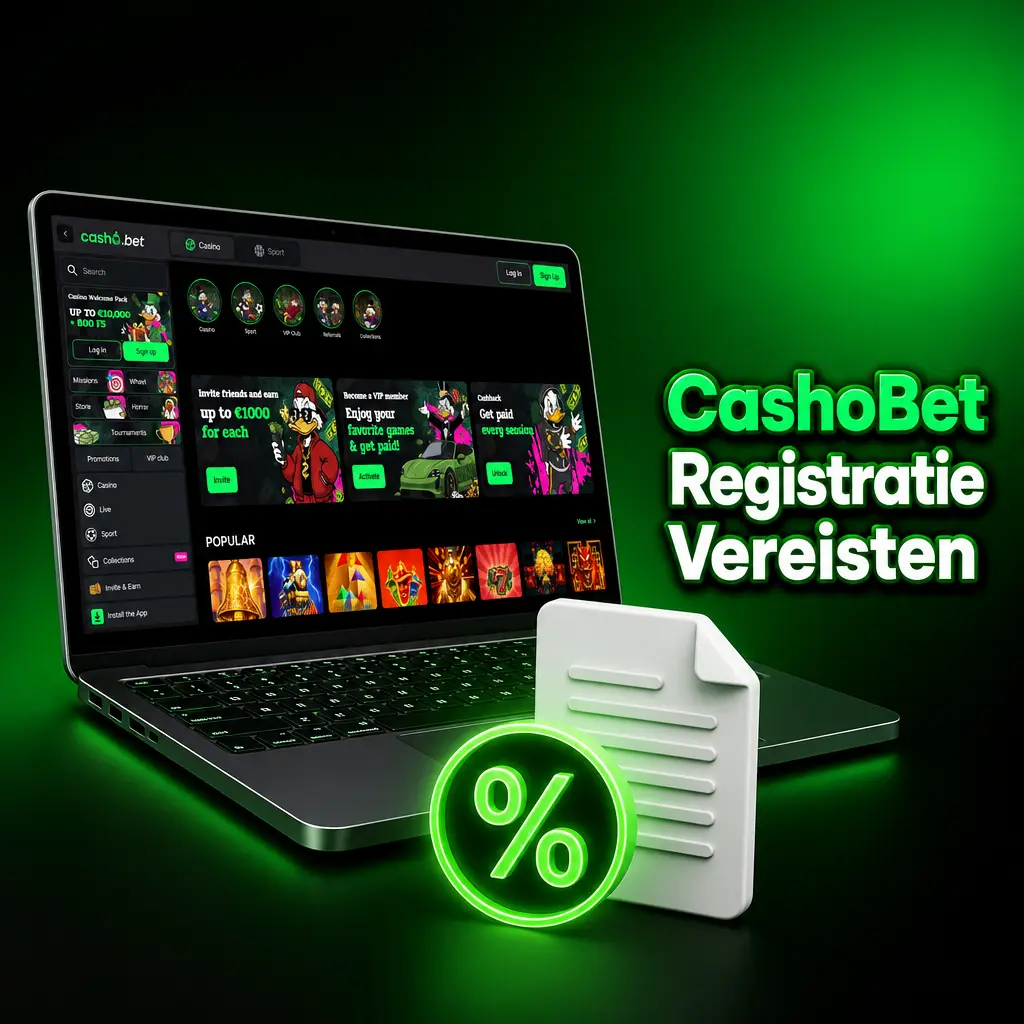 CashoBet registratievereisten: 18+, één account per speler, geldig ID en correct Nederlands woonadres verplicht.