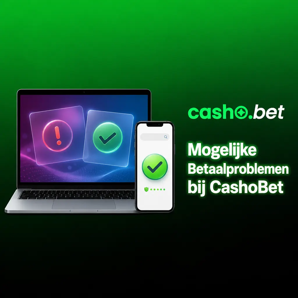 Overzicht van veelvoorkomende betaalproblemen bij CashoBet, zoals geweigerde kaarten, trage crypto en onvolledige verificatie.