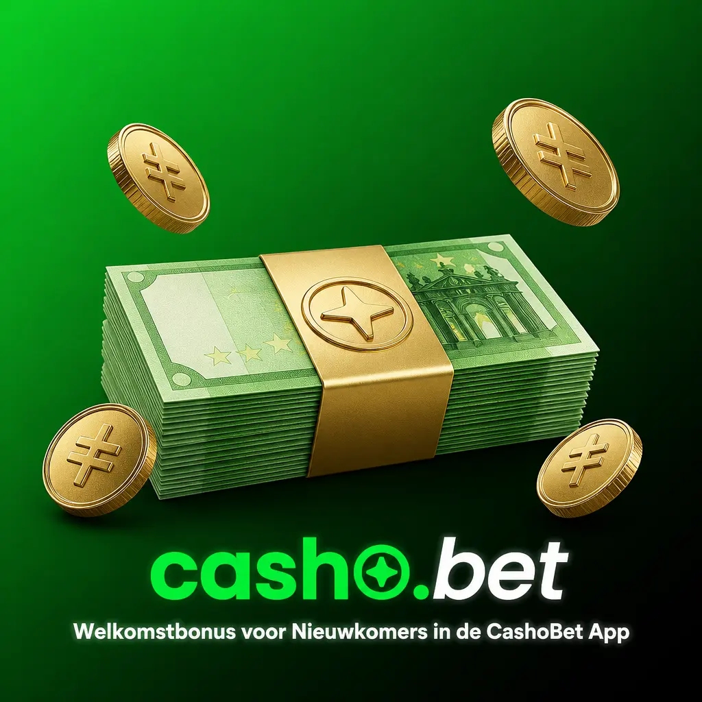 CashoBet app welkomstbonus: kies sport- of casinobonus bij registratie, vanaf 20 EUR storting activeren